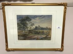 W. Cottrell : Rural landscape, watercolour, signed, framed.