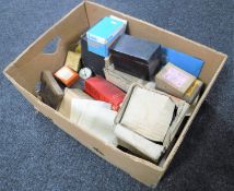 A box of photographic items including Kodak slides,