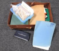 A box of mid 20th century engineering catalogues, 20th century postcards,