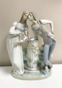 A Lladro figurine : Romeo and Juliet, model 4750, height 43 cm, boxed.