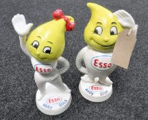 Two Esso cast iron money banks - Andy & Abby Slick