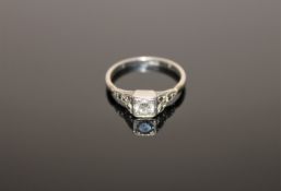 A platinum diamond solitaire ring,