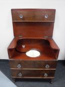 A Victorian mahogany commode with glass handles