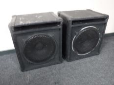 A pair of PA speakers