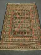 A needlework Sumak kilim rug,