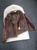 A vintage short mink fur coat