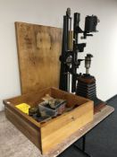 A rare and important Leitz 'Edinger' Universal drawing and projection apparatus with accessories.