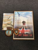 A framed Royal Navy poster - The Navy Thanks You,