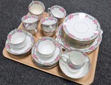 A tray of thirty eight piece Tuscan China tea service