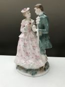 A Royal Worcester figure - The Betrothal from the age of courtship collection,