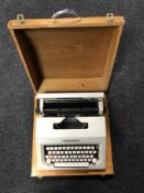 A mid 20th century Boots PT 500 typewriter in a fitted box