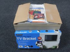 A boxed Dell printer and a boxed LCD TV wall bracket