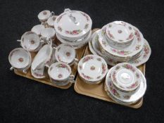 Two trays containing approximately 60 pieces of Royal Albert Chatsworth tea and dinner china