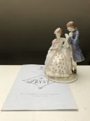 A Royal Worcester figure - The Tryst from the age of courtship collection, number 357 of 2450,
