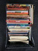 A crate of graphic novels and books - Astrix, Tin Tin,