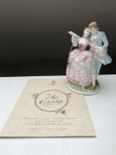 A Royal Worcester figure - The Flirtation from the age of courtship collection, number 357 of 2450,