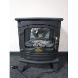 A Sheldam electric heater in the form of a stove