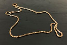 A 9ct gold chain, 9.6g. CONDITION REPORT: Length 47cm.