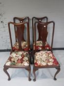 Four Queen Anne style dining chairs