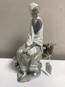 A Lladro figurine : New Shepherdess, model 4576, height 24 cm, boxed.