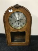 An early 20th century walnut cased bracket clock