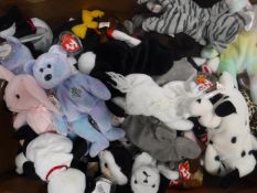 A TY Beanie Bear : Issy, together with forty nine further TY Beanie Bears, not boxed.