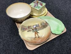 A tray of Royal Doulton series ware bowls, Carlton ware dish,