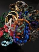 A large quantity of costume bracelets,