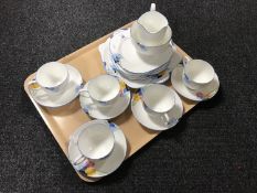 A tray of 19 piece Royal Paragon part tea set