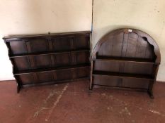 An Ercol Delft rack and an oak dresser top (2)