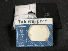 A set of Royal Doulton place mats together with a luxury bathrobe and a quantity of Staffordshire