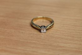 A good quality 18ct gold Millennium-cut diamond solitaire ring