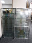 Seven panels of double glazed stained glass