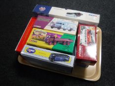 A tray of a collection of boxed Corgi Collection die cast models,