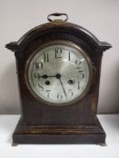 An oak cased Junghans mantel clock