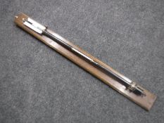 A lacquered stick barometer by Brady & Martin Ltd of Newcastle on Tyne