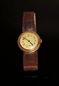 An early 20th century 9ct gold wristwatch,