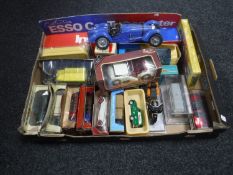 A collection of boxed and unboxed die cast vehicles including Sisco and Models of Yesteryear,