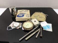 A Waltham rolled gold gentleman's pocket watch, together with a Hudson wrist watch (no strap),