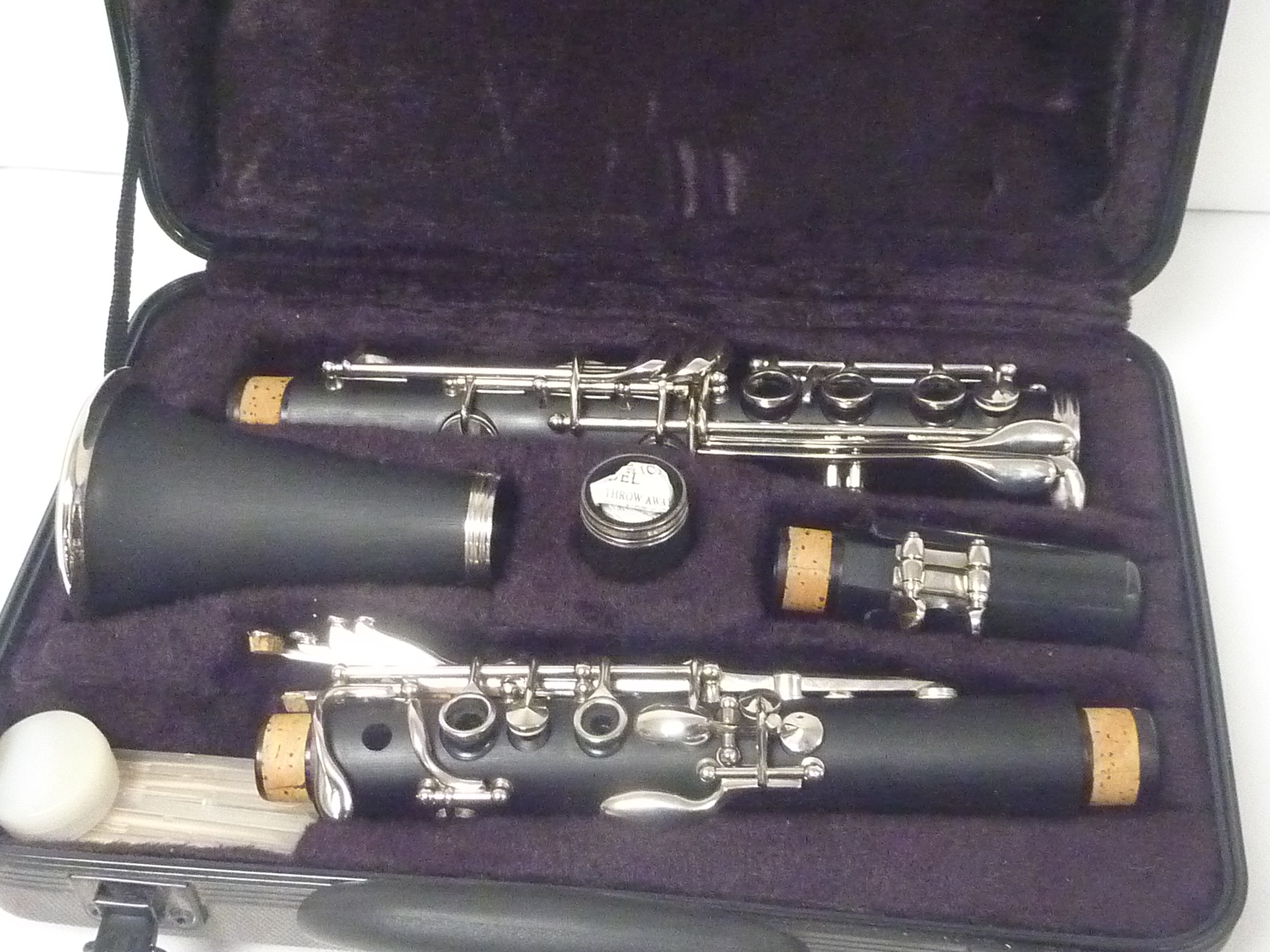 Venus student clarinet with black carry case.