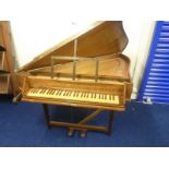 Robert Goble spinet / harpsichord, walnut veneer body with boxwood keys,