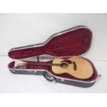 Aria Auditorium three quarter size acoustic guitar, four strings in Hiscox hard case.