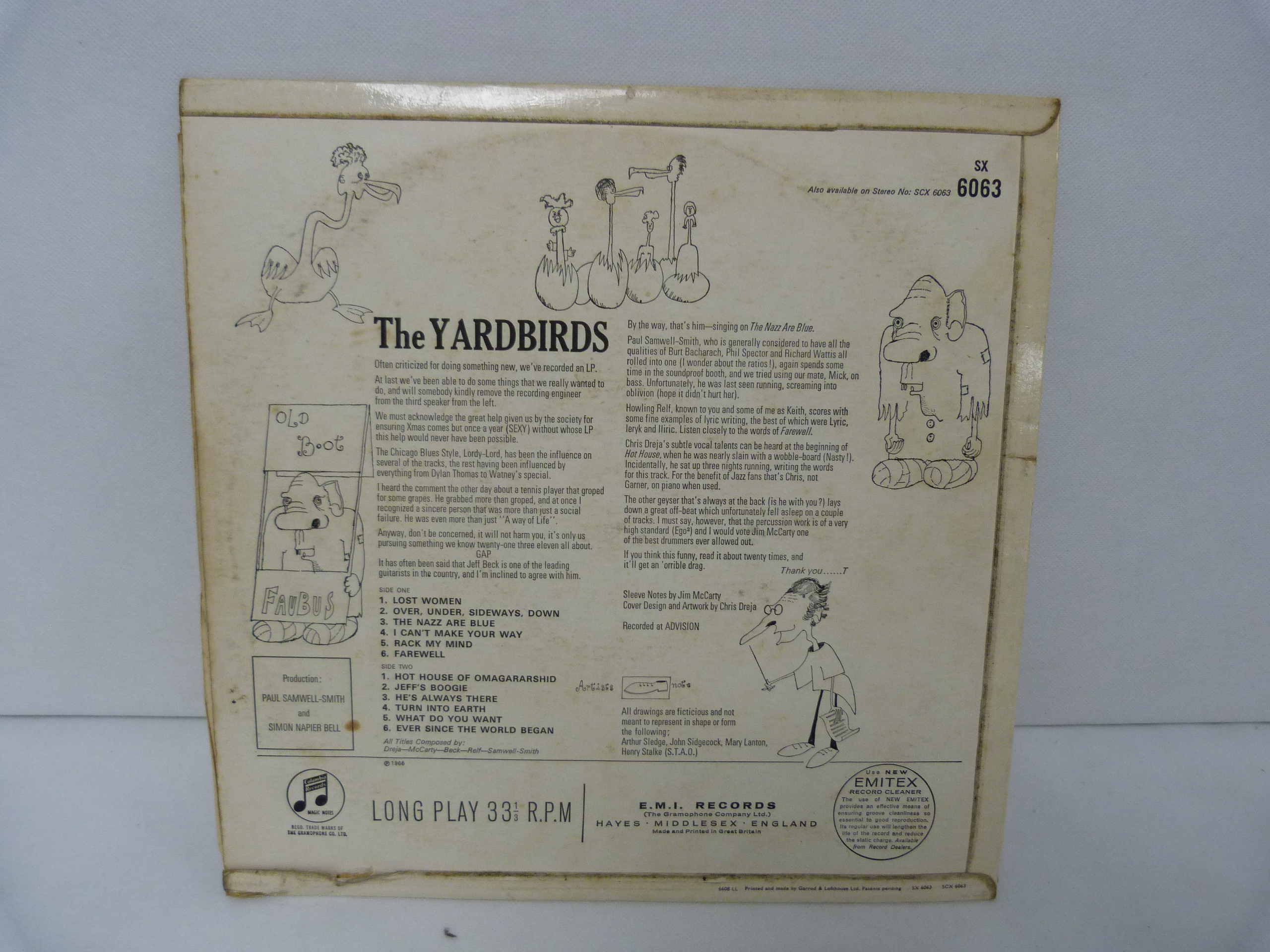 Yardbirds LP Yardbirds 1966 UK original - Image 2 of 3