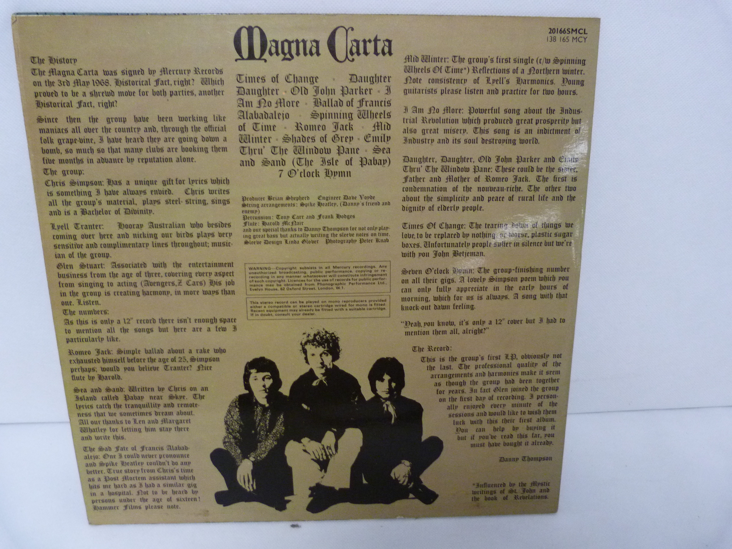 Magna Carta - Self Titled 1969 original UK LP on Mercury. Excellent condition. - Image 2 of 3