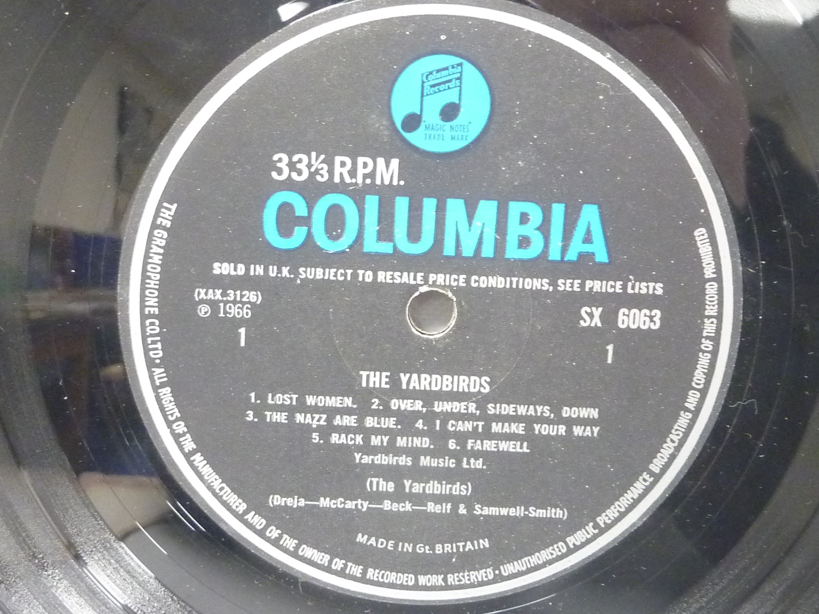 Yardbirds LP Yardbirds 1966 UK original - Image 3 of 3