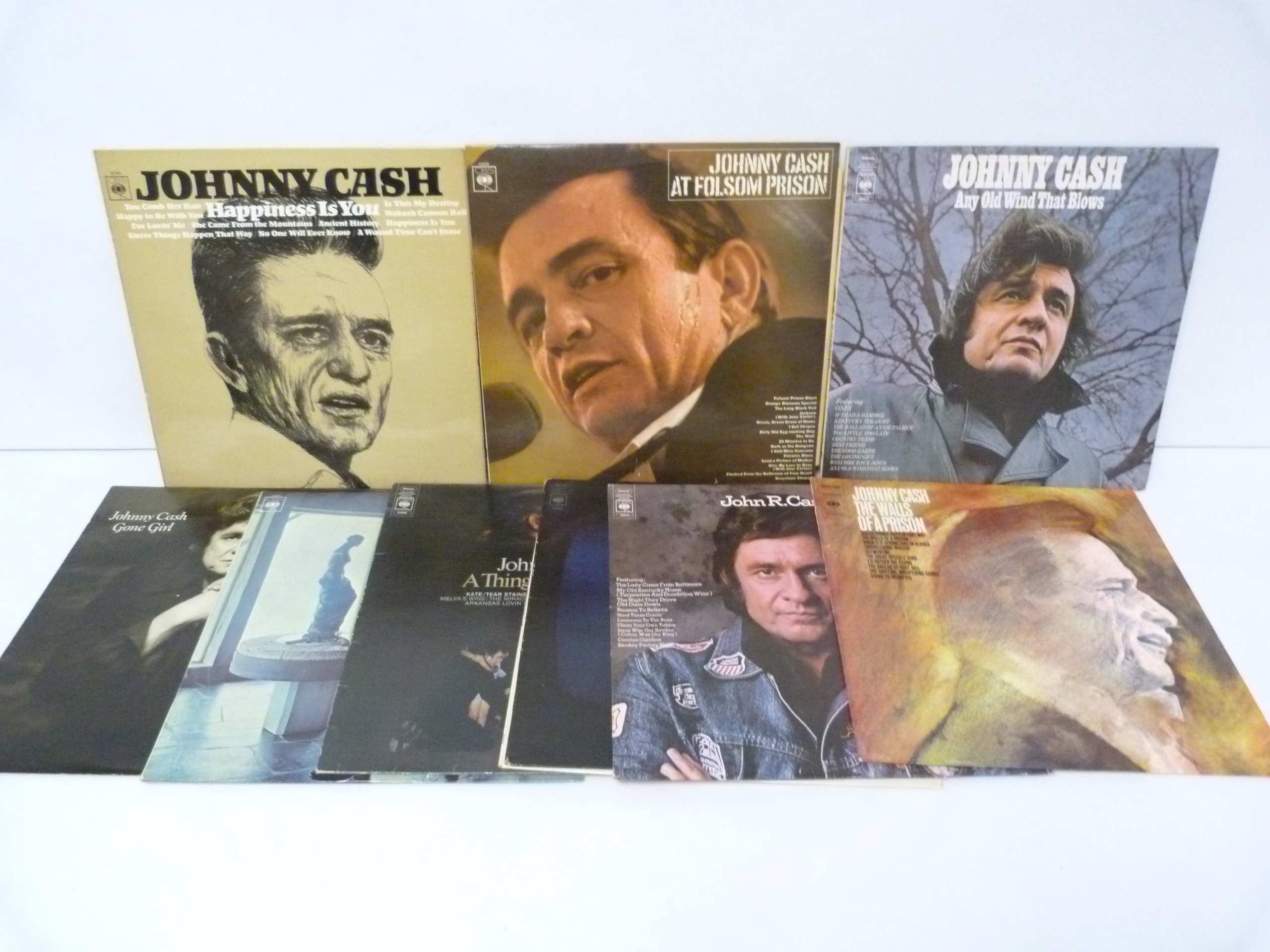 Johnny Cash LP's.