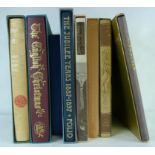 Folio Society. 8 various vols. in slip cases.