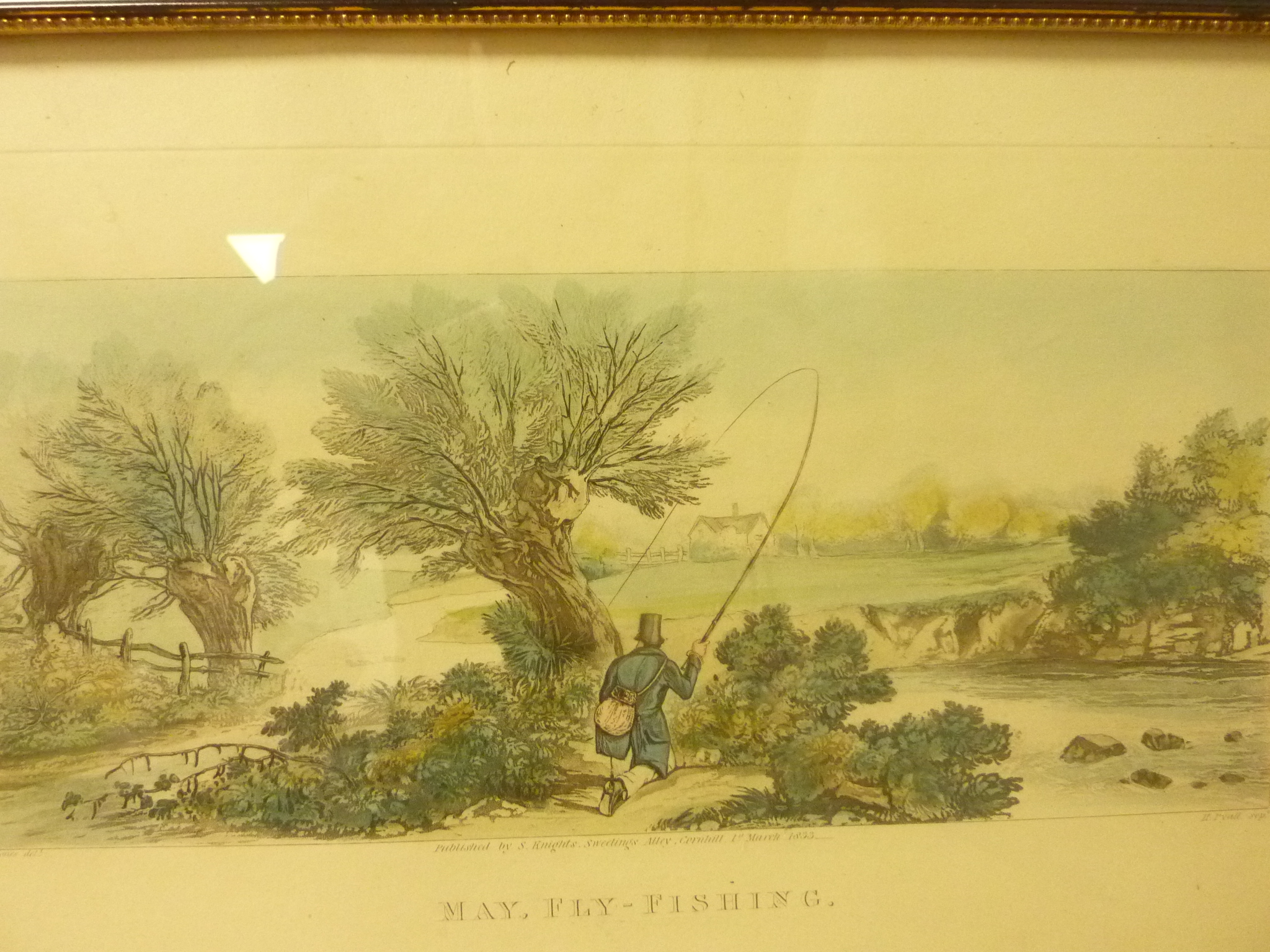 PYALL AFTER JONES. Evening-October & May, Fly-Fishing. Pair of coloured angling prints, framed. - Image 4 of 5