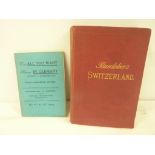 BAEDEKER K. Switzerland. Fldg. & other maps & plates. Orig. limp red cloth.