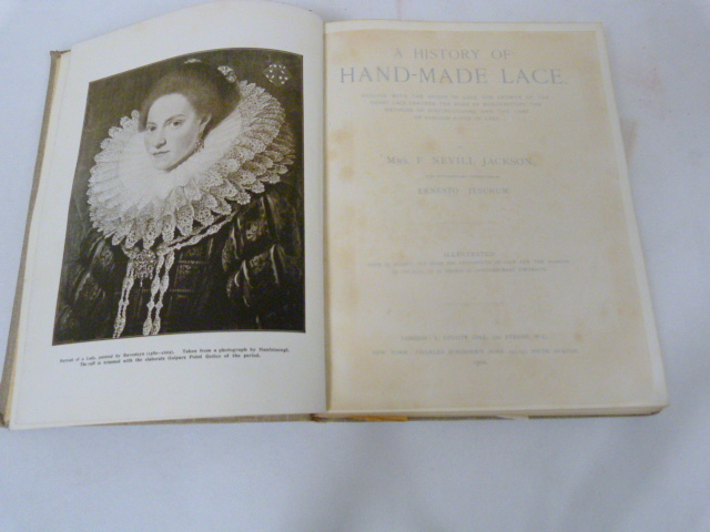 NEVILL JACKSON MRS F. A History Of Hand-Made Lace. Plates & illus. Small quarto. Orig. dec.